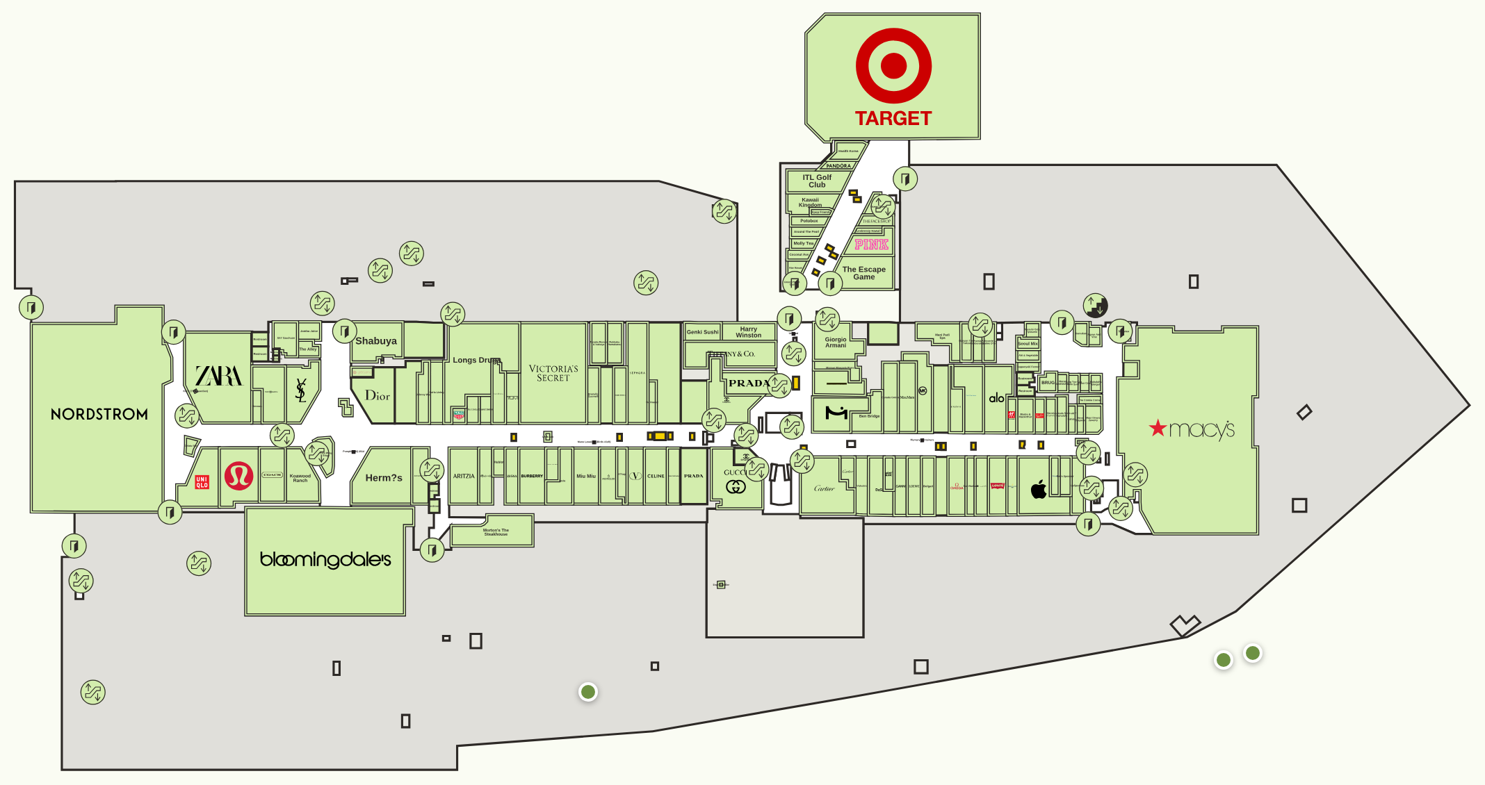 Ala Moana Center directory map floor plan