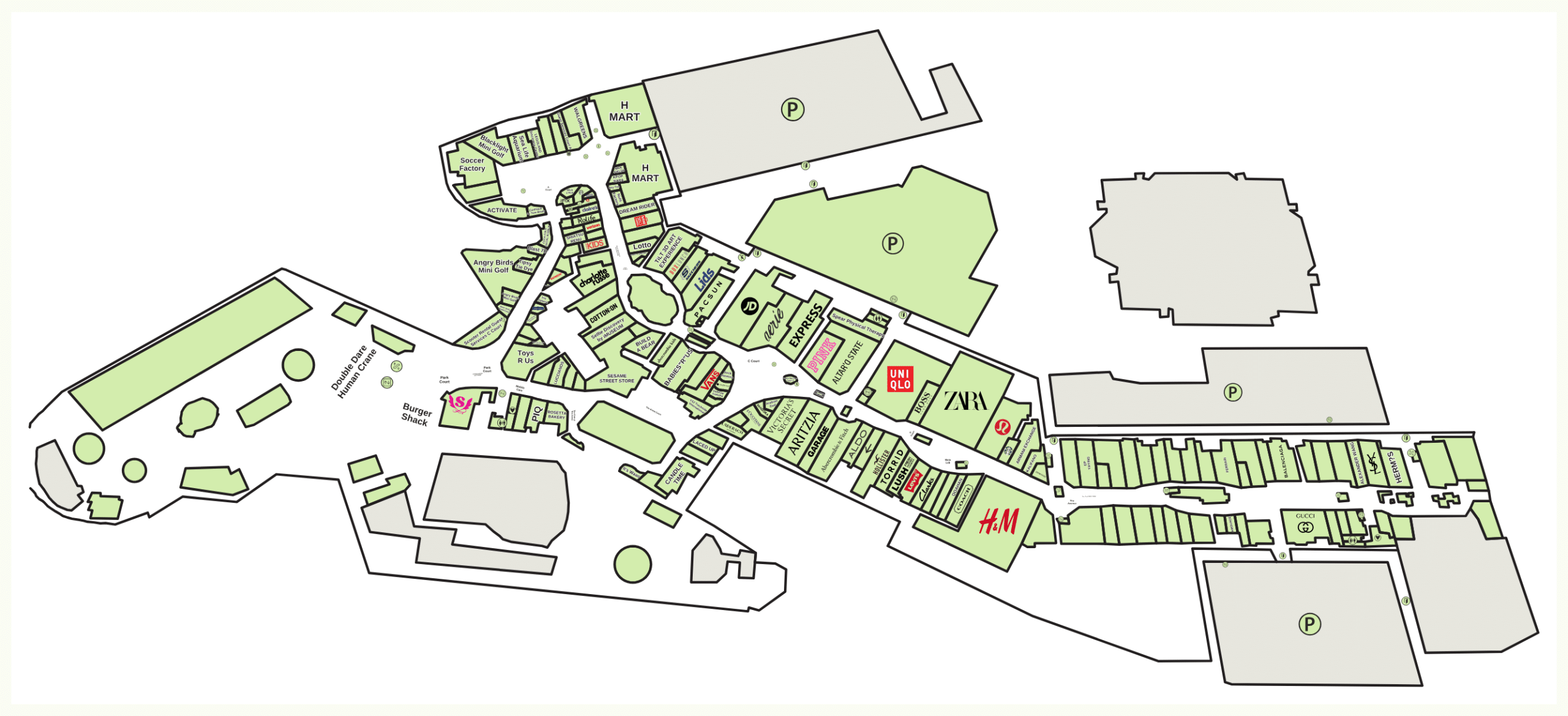 American Dream directory map floor plan