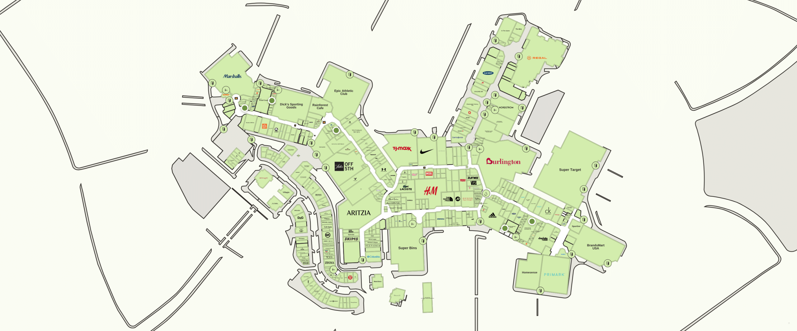 Sawgrass Mills directory map floor plan